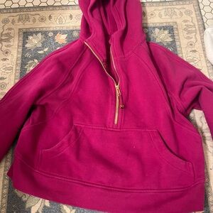 Lululemon Pink Cropped Scuba Hoodie